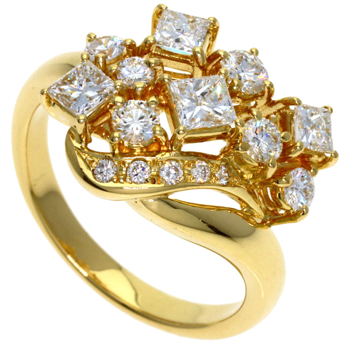 TASAKI Diamond Ring K18 Yellow Gold Ladies [Used]