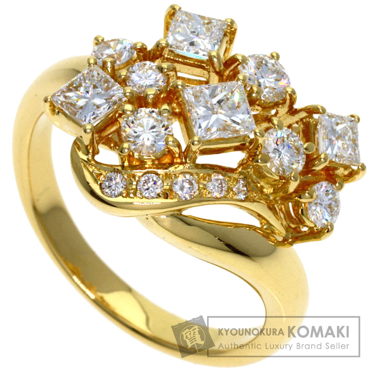 TASAKI Diamond Ring K18 Yellow Gold Ladies [Used]