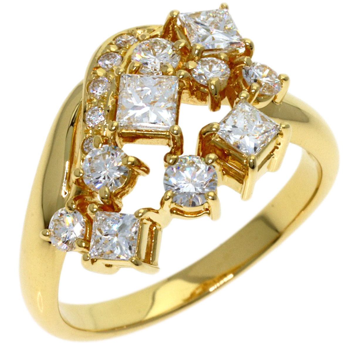 TASAKI Diamond Ring K18 Yellow Gold Ladies [Used]