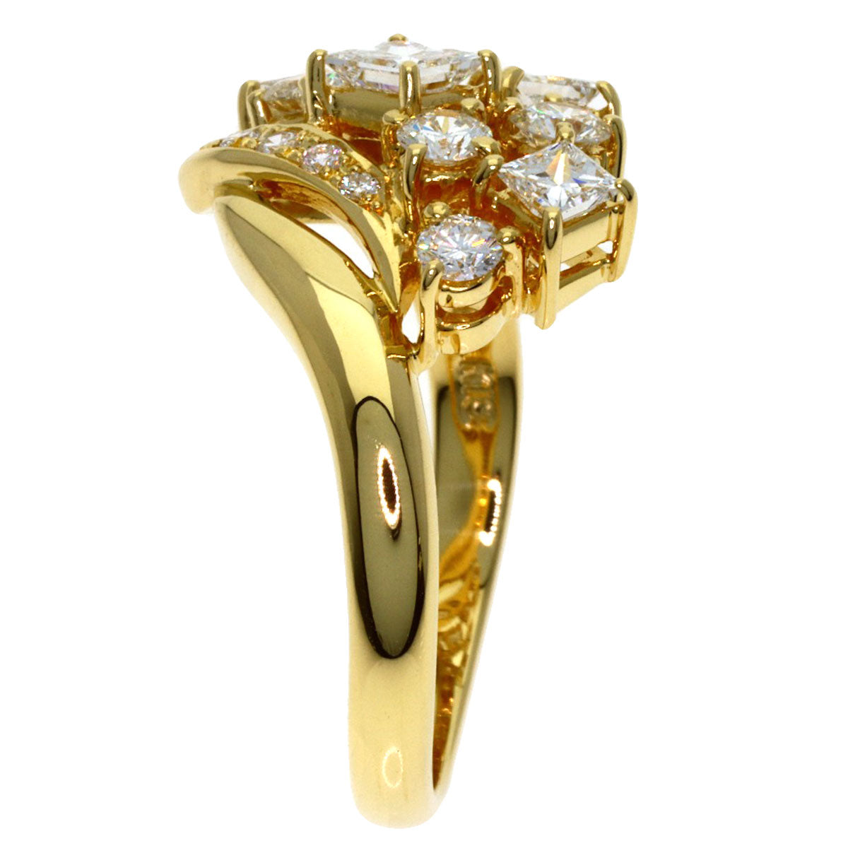 TASAKI Diamond Ring K18 Yellow Gold Ladies [Used]