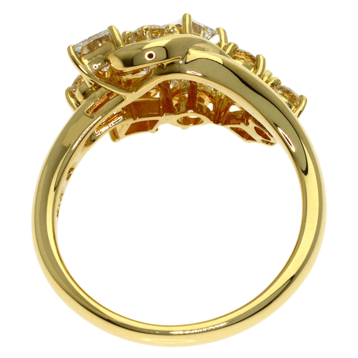 TASAKI Diamond Ring K18 Yellow Gold Ladies [Used]