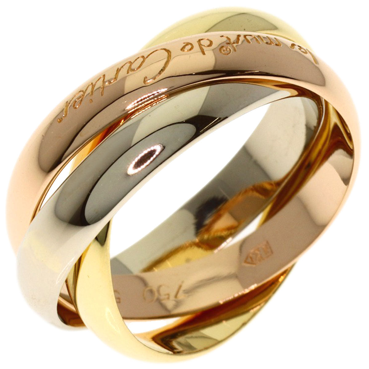 CARTIER Trinity #52 Ring K18 Yellow Gold 18K Pink GoldLadies [Used]