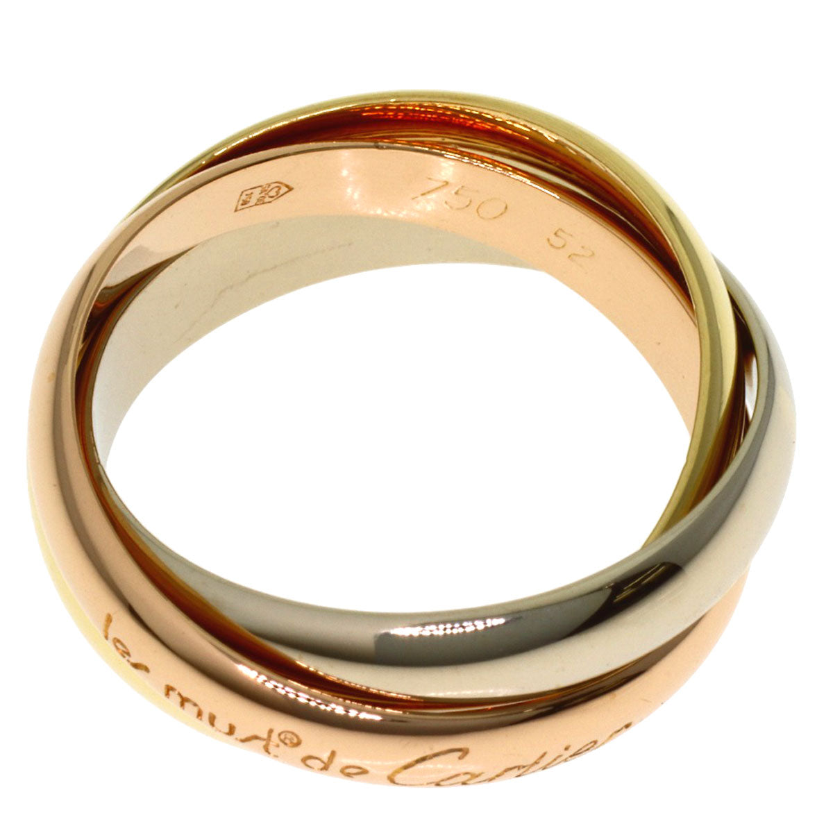 CARTIER Trinity #52 Ring K18 Yellow Gold 18K Pink GoldLadies [Used]