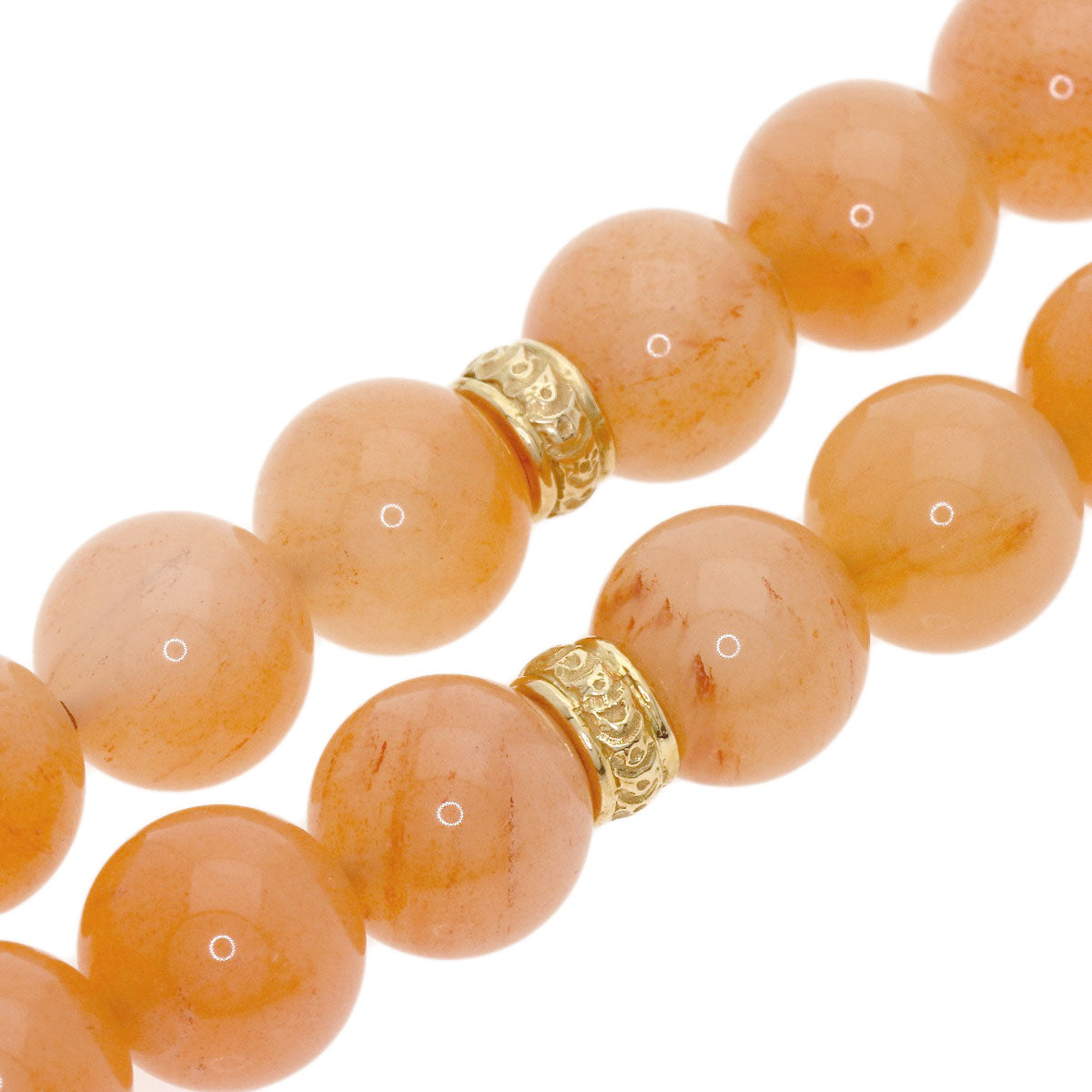 CAZZANIGA Feldspar Ruby Diamond Necklace K18 Yellow Gold Ladies [Used]