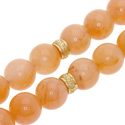 CAZZANIGA Feldspar Ruby Diamond Necklace K18 Yellow Gold Ladies [Used]