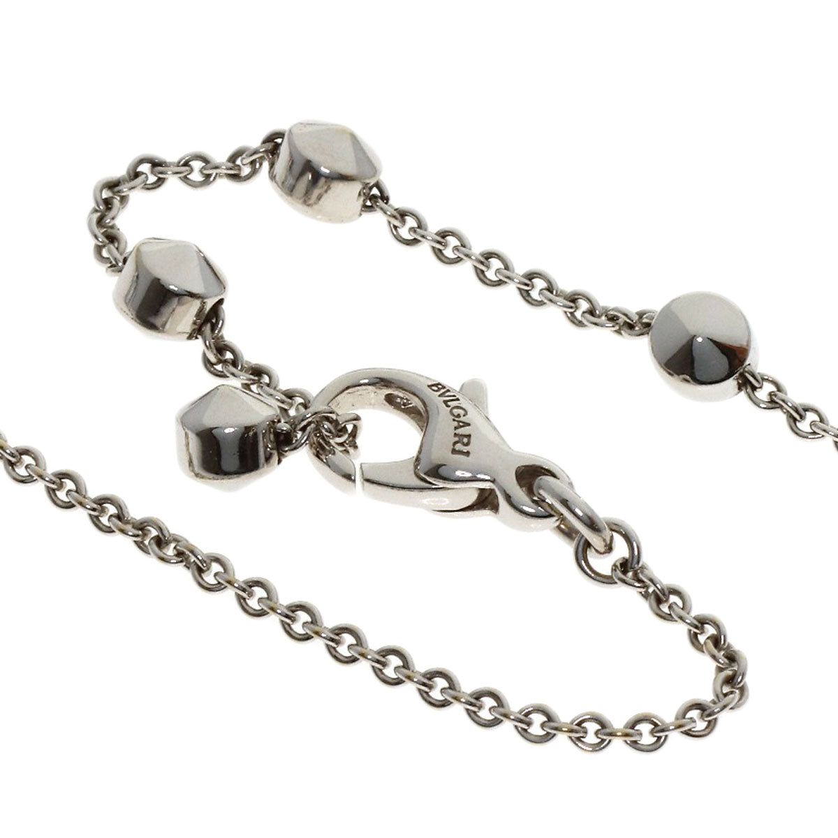 BVLGARI Lucia Blue Topaz Diamond Necklace K18 White Gold Ladies [Used]