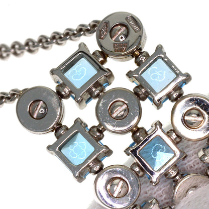 BVLGARI Lucia Blue Topaz Diamond Necklace K18 White Gold Ladies [Used]