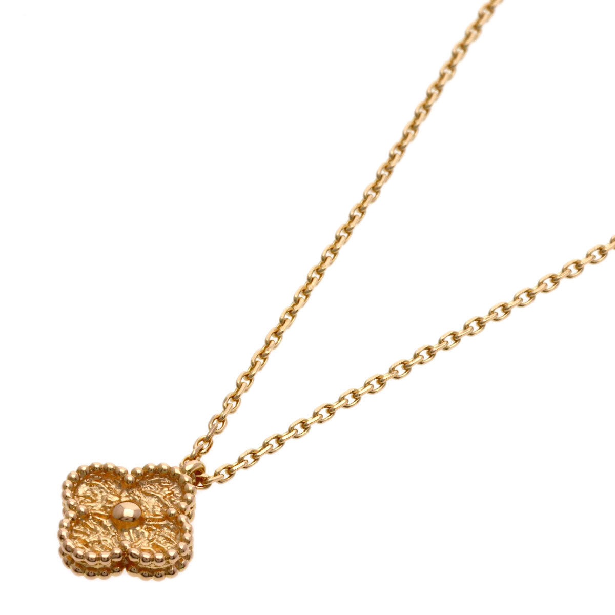 Van Cleef & Arpels Sweet Alhambra Necklace K18 Pink Gold Ladies [Used]