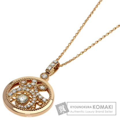0.8ct Diamond Necklace K18 Pink Gold 7.6g　Ladies