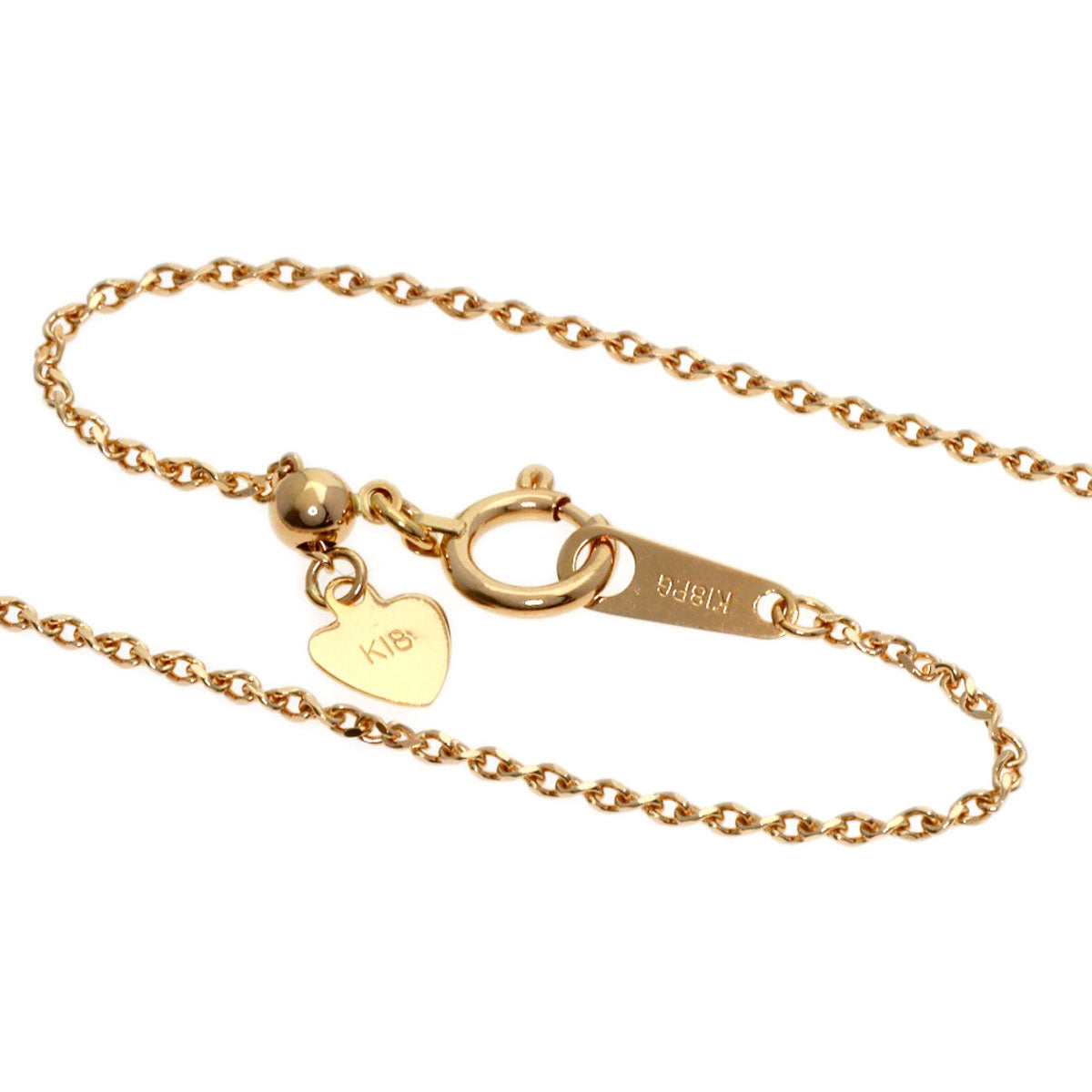 0.8ct Diamond Necklace K18 Pink Gold 7.6g　Ladies