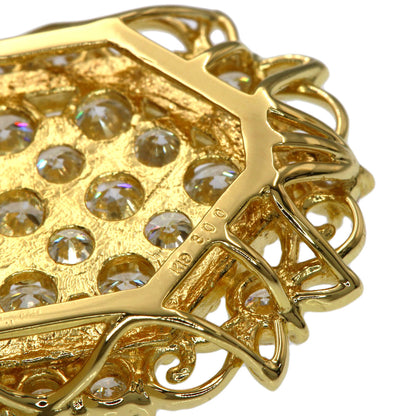 3ct Diamond Pendant top K18 Yellow Gold 7.6g　Ladies
