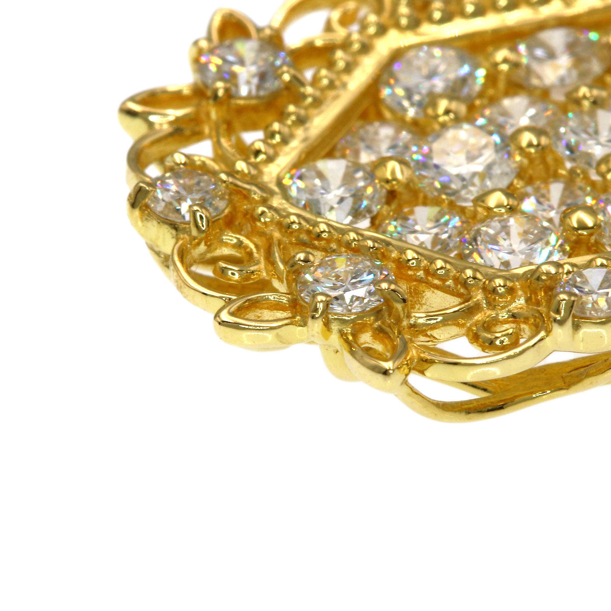 3ct Diamond Pendant top K18 Yellow Gold 7.6g　Ladies