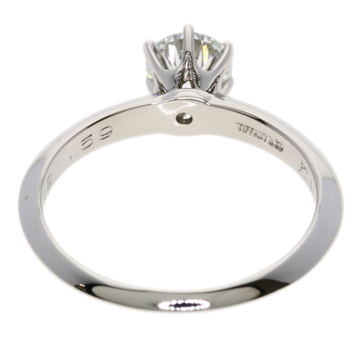 TIFFANY&Co. Solitaire Diamond E-VS1 Ring Platinum PT950 Ladies [Used]