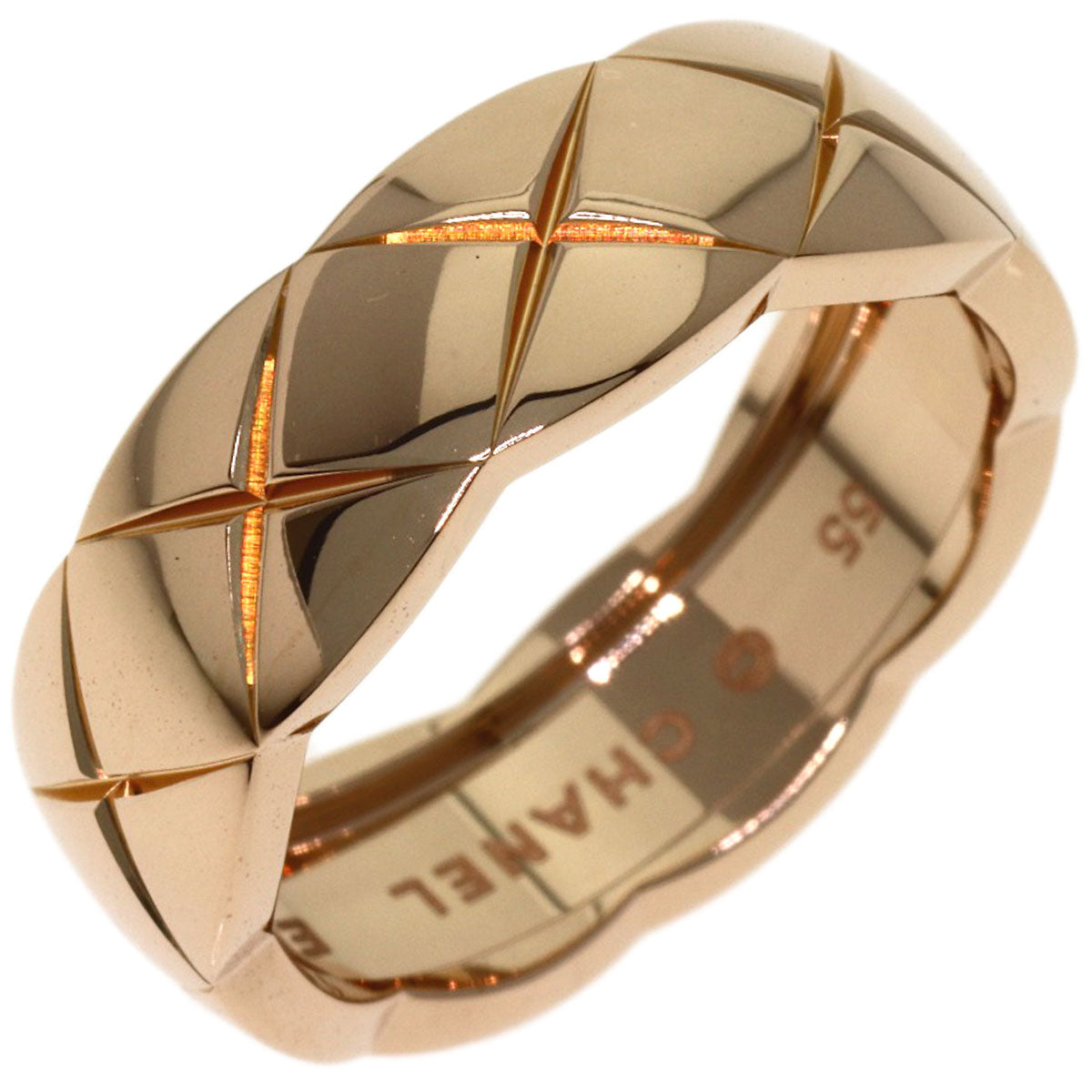 CHANEL Coco Crush #55 Ring K18 Pink Gold Ladies [Used]