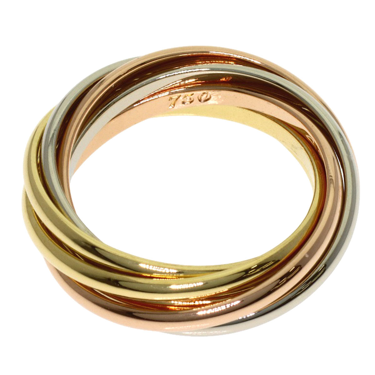 CARTIER Trinity 7-pack #48 Ring K18 Yellow Gold 18K Pink GoldLadies [Used]