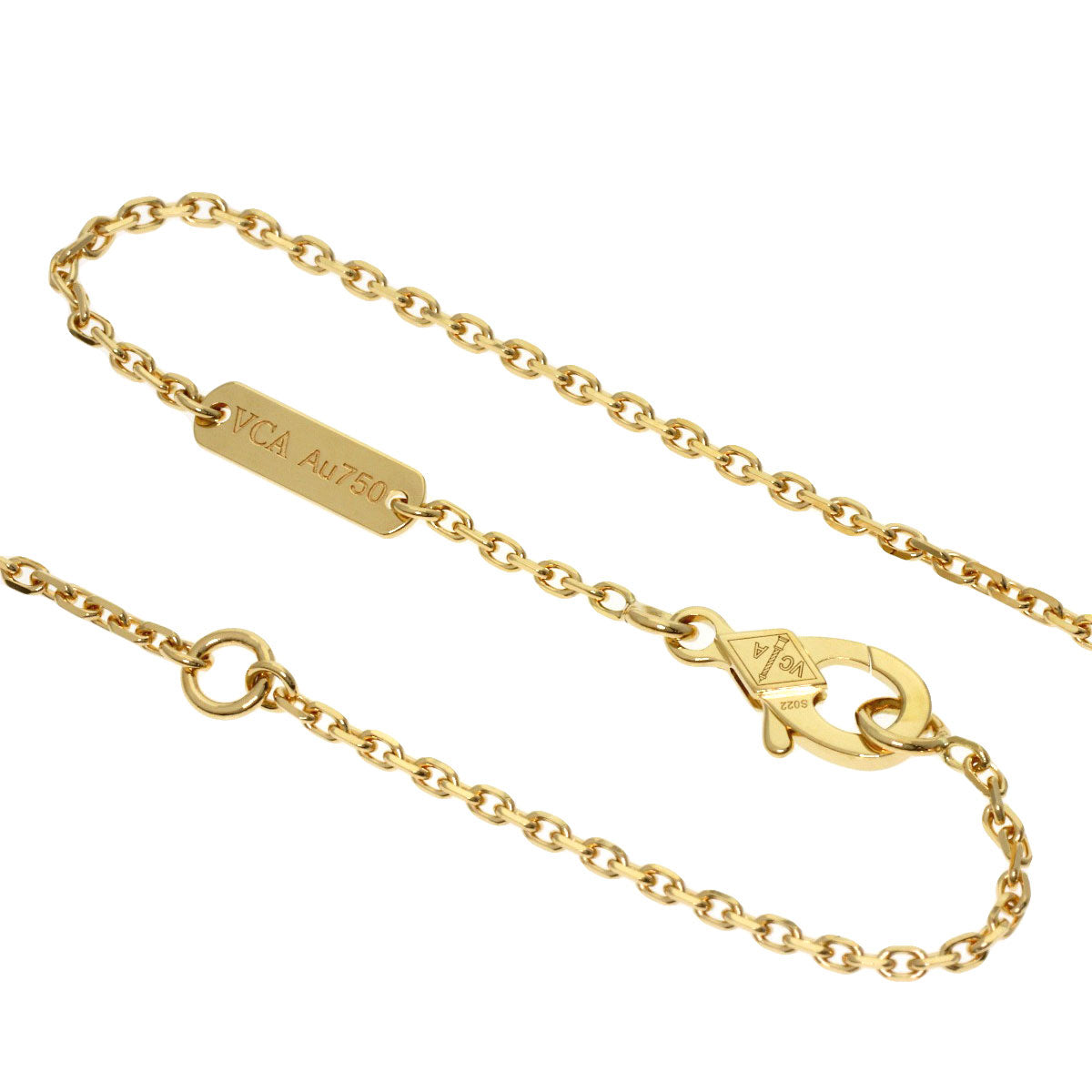 Van Cleef & Arpels Vintage Alhambra Onyx Necklace K18 Yellow Gold Ladies [Used]