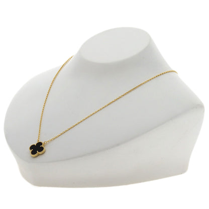 Van Cleef & Arpels Vintage Alhambra Onyx Necklace K18 Yellow Gold Ladies [Used]