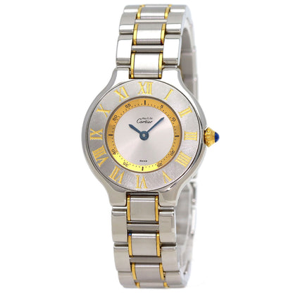 CARTIER Must21 SM Watches W10073R6 Stainless Steel/SSxGP Ladies