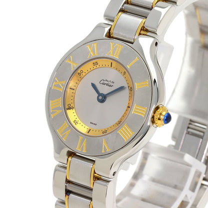 CARTIER Must21 SM Watches W10073R6 Stainless Steel/SSxGP Ladies