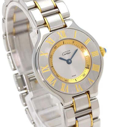 CARTIER Must21 SM Watches W10073R6 Stainless Steel/SSxGP Ladies