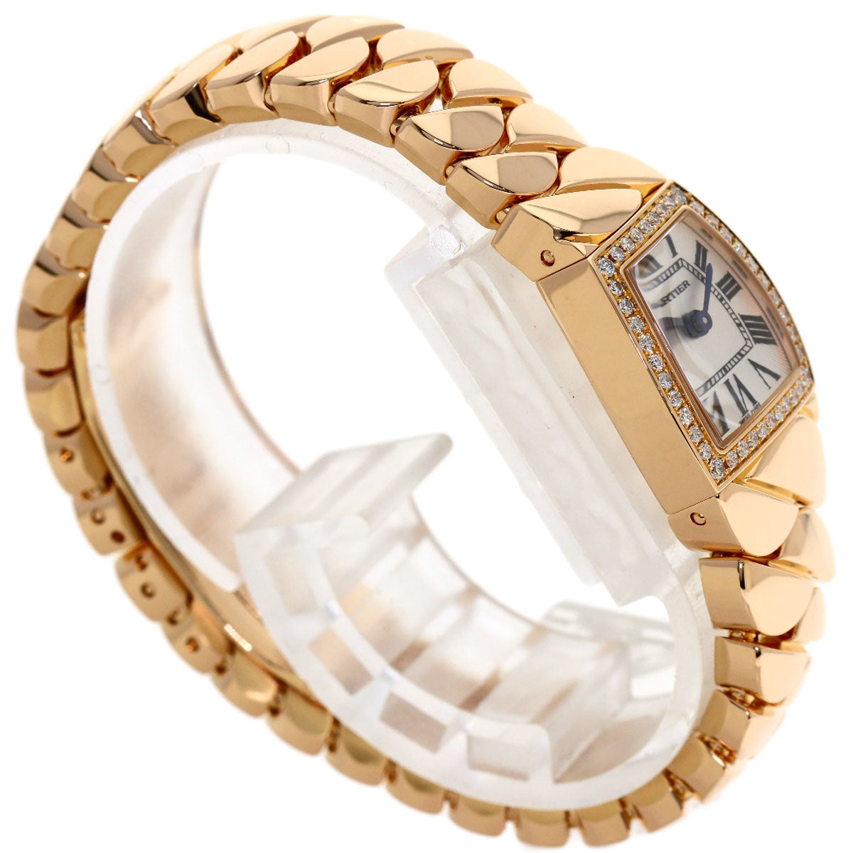 CARTIER Mini Ladonya Diamond Bezel Watches WE60086I K18 Pink Gold/18K Pink Gold Ladies