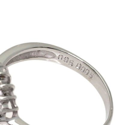 0.95ct Aquamarine Diamond Ring Platinum PT900 4.3g　Ladies