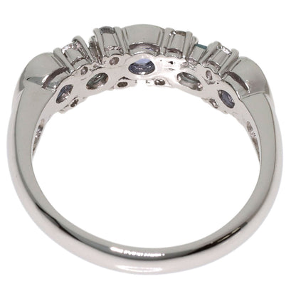 Aquamarine Tanzanite Diamond Ring Platinum PT900 5.4g　Ladies