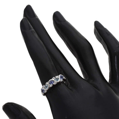 Aquamarine Tanzanite Diamond Ring Platinum PT900 5.4g　Ladies