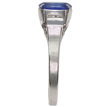 1.36ct Sapphire Diamond Ring PlatinumPM900 6.6g　Ladies