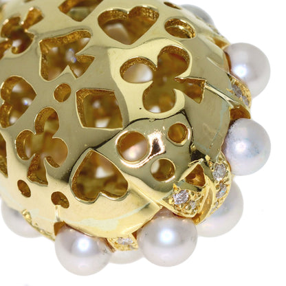 Baby Pearl Diamond Pendant top K18 Yellow Gold 12g　Ladies