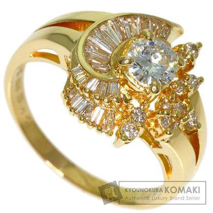 0.4ct Diamond Ring K18 Yellow Gold 5.74g　Ladies