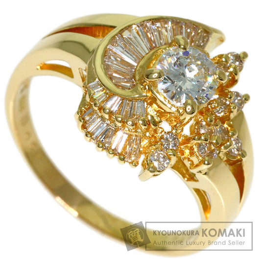 0.4ct Diamond Ring K18 Yellow Gold 5.74g　Ladies