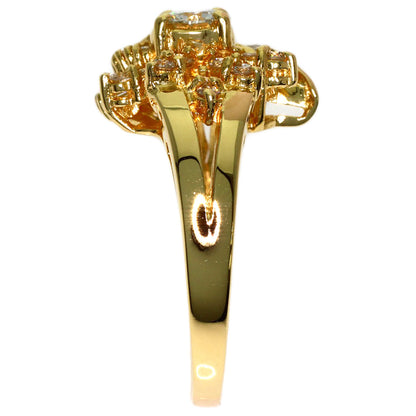 0.4ct Diamond Ring K18 Yellow Gold 5.74g　Ladies