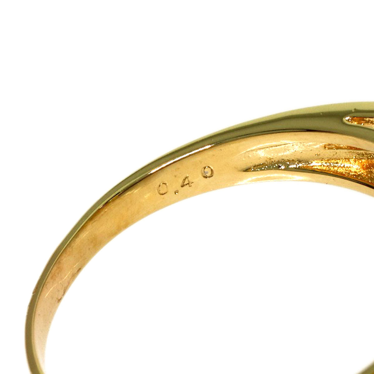 0.4ct Diamond Ring K18 Yellow Gold 5.74g　Ladies