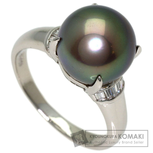 Pearl Pearl Diamond Ring Platinum PT900 6.5g　Ladies