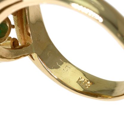 0.95ct Emerald Diamond Ring K18 Yellow Gold 8.2g　Ladies