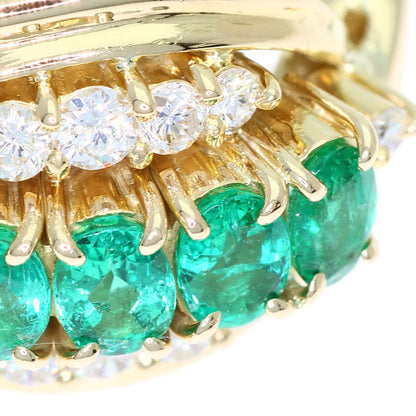 0.95ct Emerald Diamond Ring K18 Yellow Gold 8.2g　Ladies