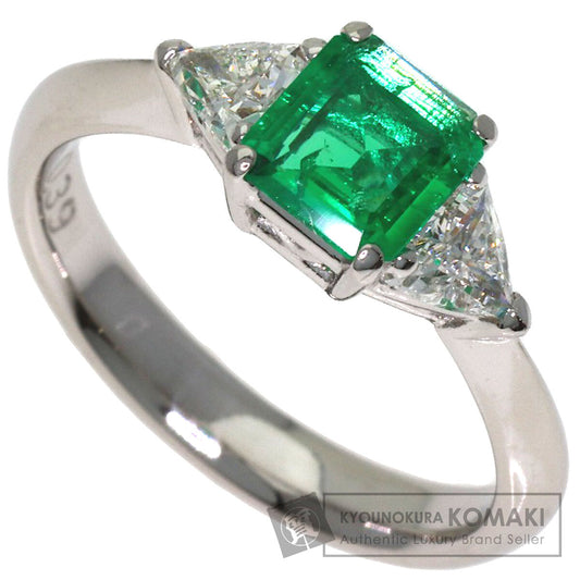 0.49ct Emerald Diamond Ring Platinum PT900 4.8g　Ladies