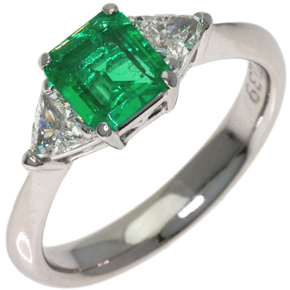 0.49ct Emerald Diamond Ring Platinum PT900 4.8g　Ladies