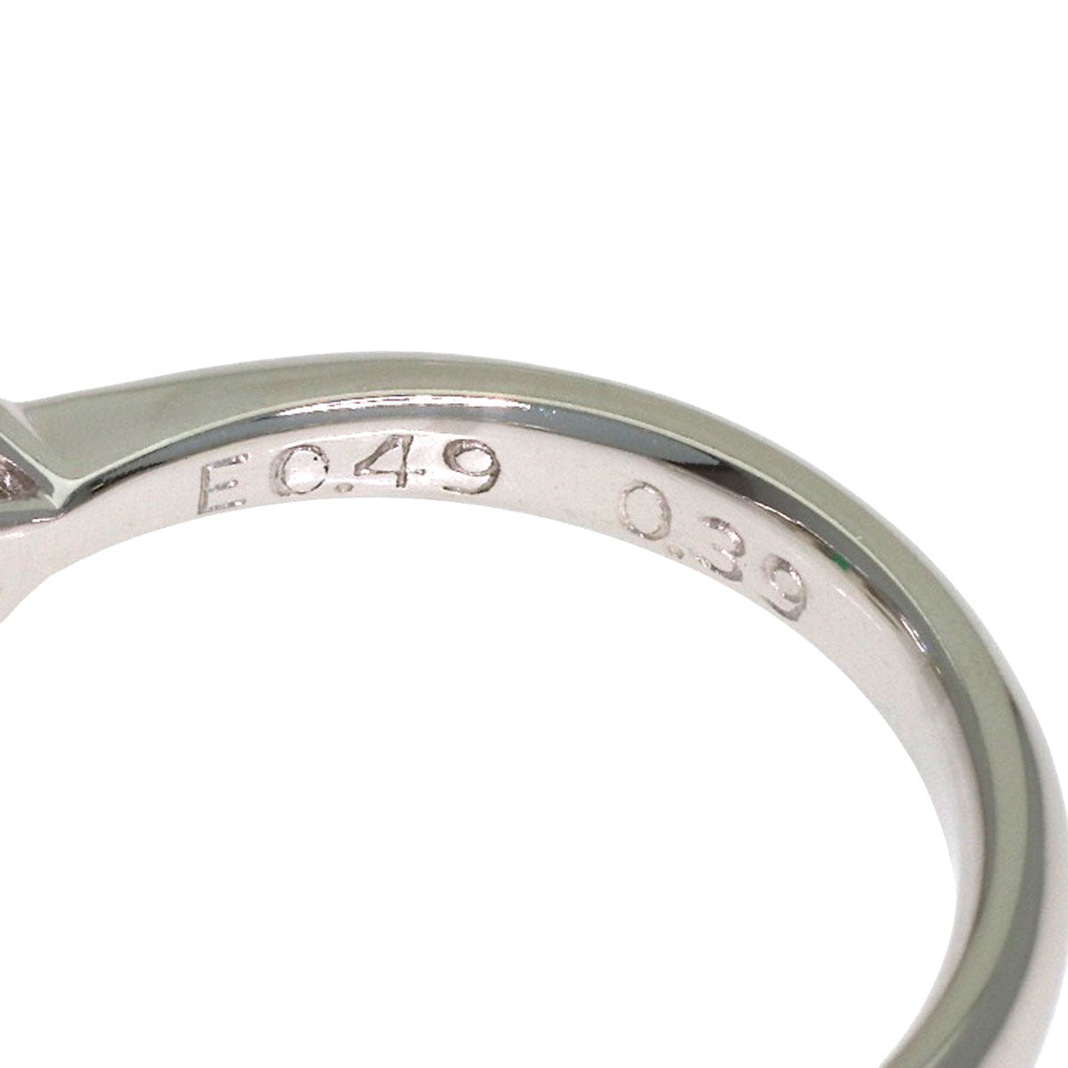 0.49ct Emerald Diamond Ring Platinum PT900 4.8g　Ladies