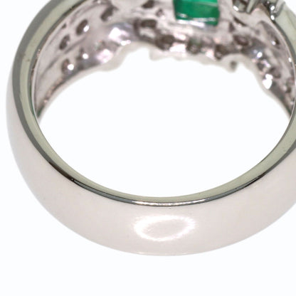 0.453ct Emerald Diamond Ring Platinum PT900 12.4g　Ladies