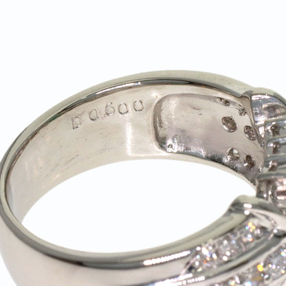 0.453ct Emerald Diamond Ring Platinum PT900 12.4g　Ladies