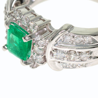 0.453ct Emerald Diamond Ring Platinum PT900 12.4g　Ladies
