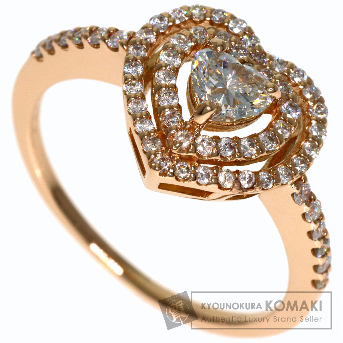 0.302ct Diamond H-SI-2 Ring K18 Pink Gold 3g　Ladies