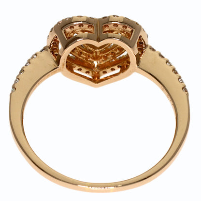 0.302ct Diamond H-SI-2 Ring K18 Pink Gold 3g　Ladies
