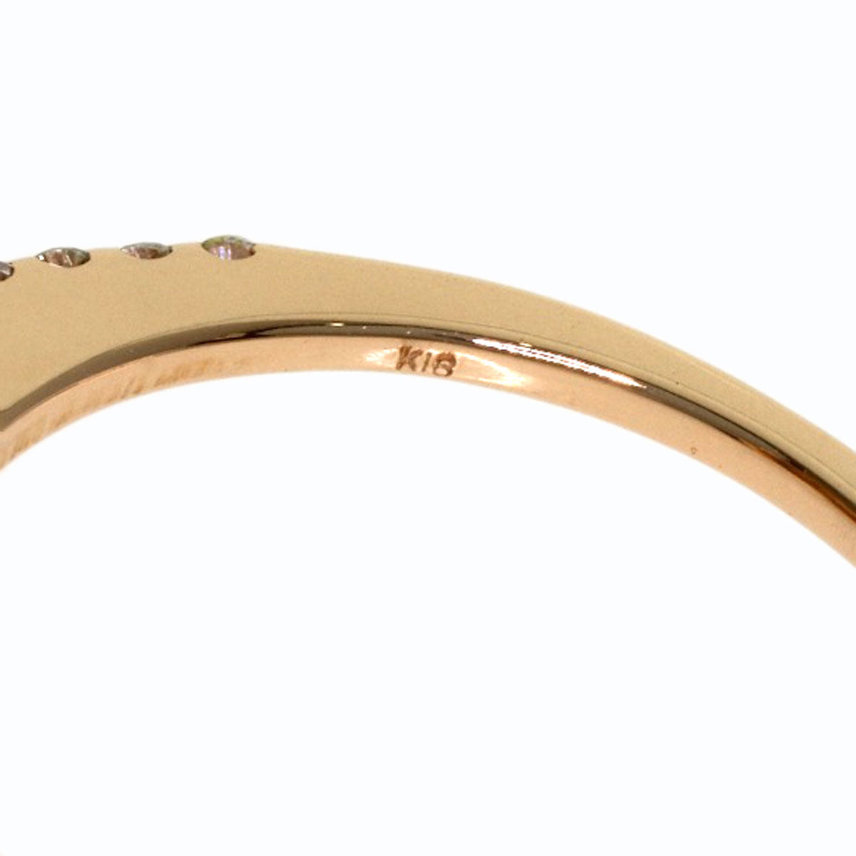 0.302ct Diamond H-SI-2 Ring K18 Pink Gold 3g　Ladies