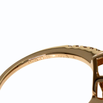 0.302ct Diamond H-SI-2 Ring K18 Pink Gold 3g　Ladies
