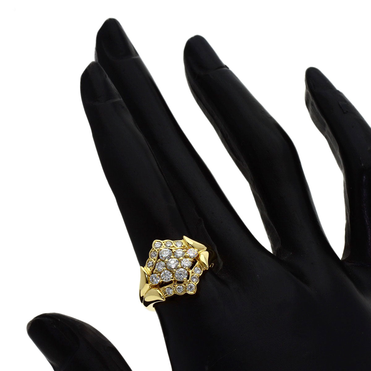 1.01ct Diamond Ring K18 Yellow Gold 6.9g　Ladies