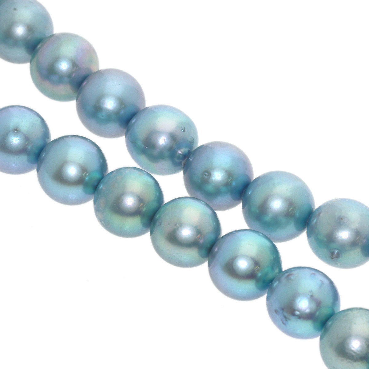 Colored Pearl Necklace Silver 58g　Ladies