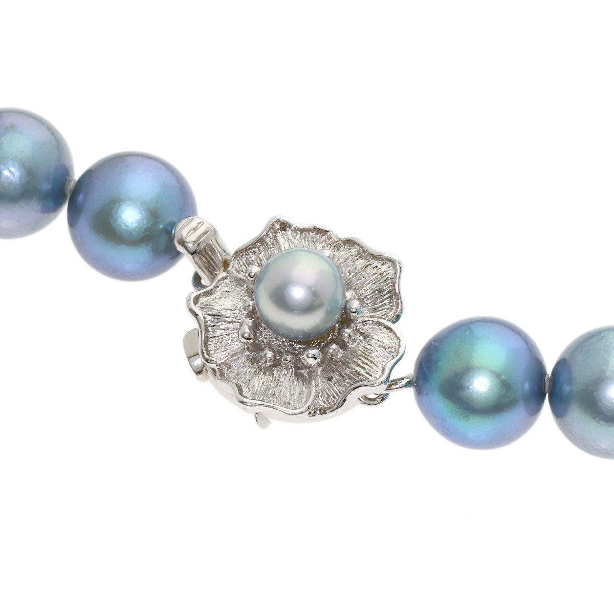 Colored Pearl Necklace Silver 58g　Ladies
